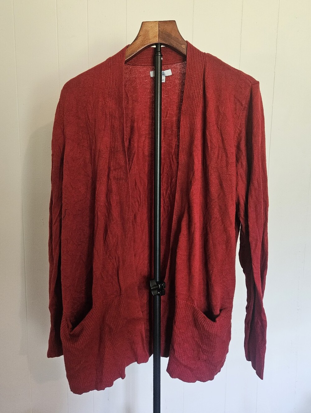 croft & barrow Red Open-Front Lightweight Cardigan Size XL